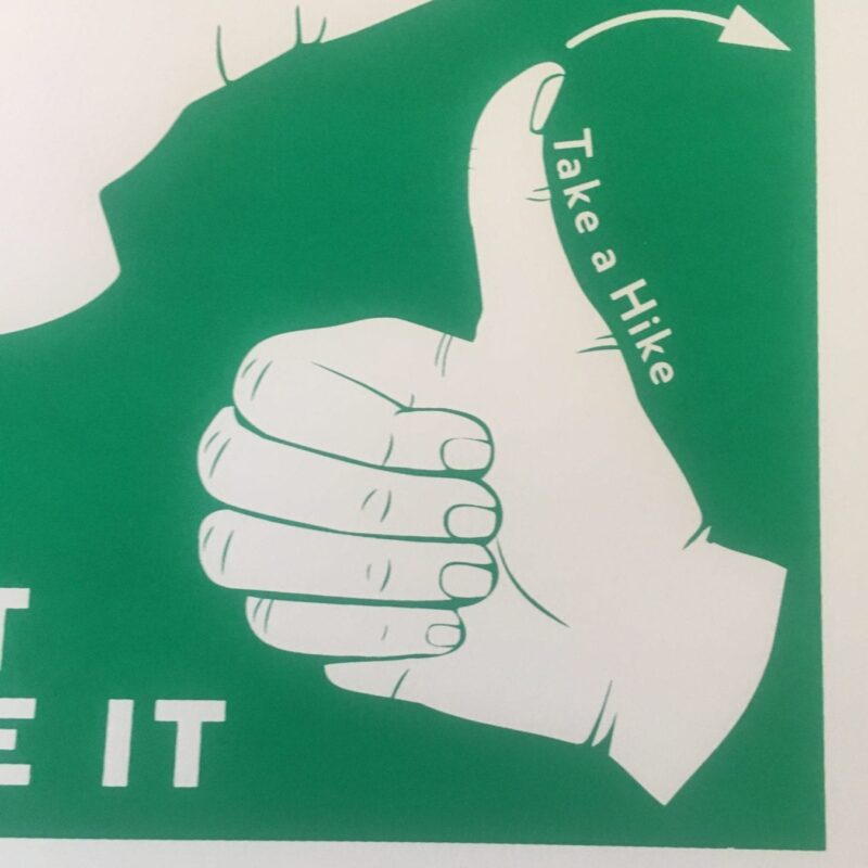 LONGITUDE LATITUDE | Hand Signals | Screenprint | Signed and Numbered - Image 5