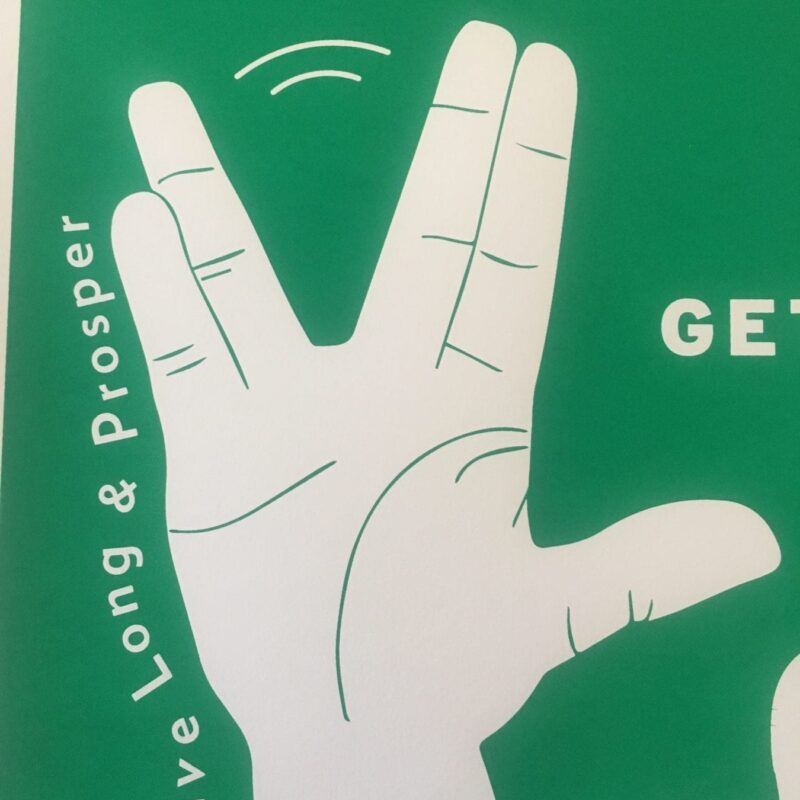 LONGITUDE LATITUDE | Hand Signals | Screenprint | Signed and Numbered - Image 3