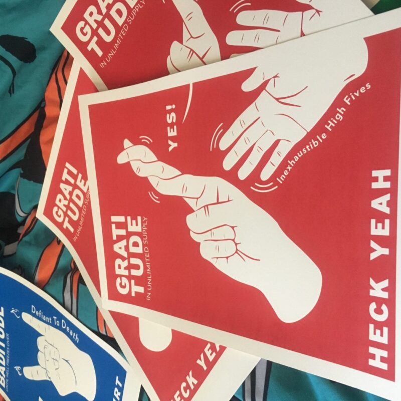 GRATITUDE | Hand Signals | Screenprint | Signed an Numbered - Image 3