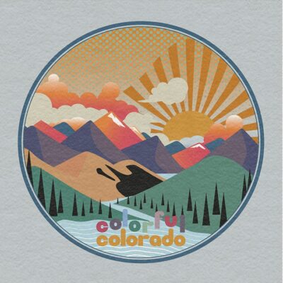 colorful colorado | Watercolor Print 12x12