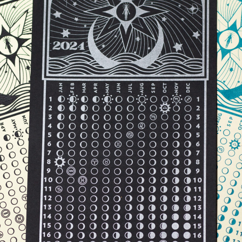 2024 LUNAR CALENDAR - Tan and Turquoise - Image 3