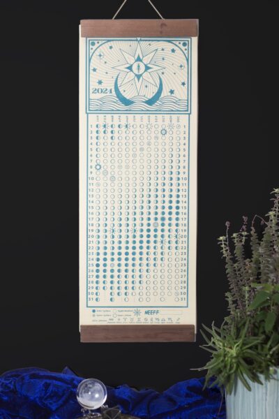 2024 LUNAR CALENDAR - Tan and Turquoise