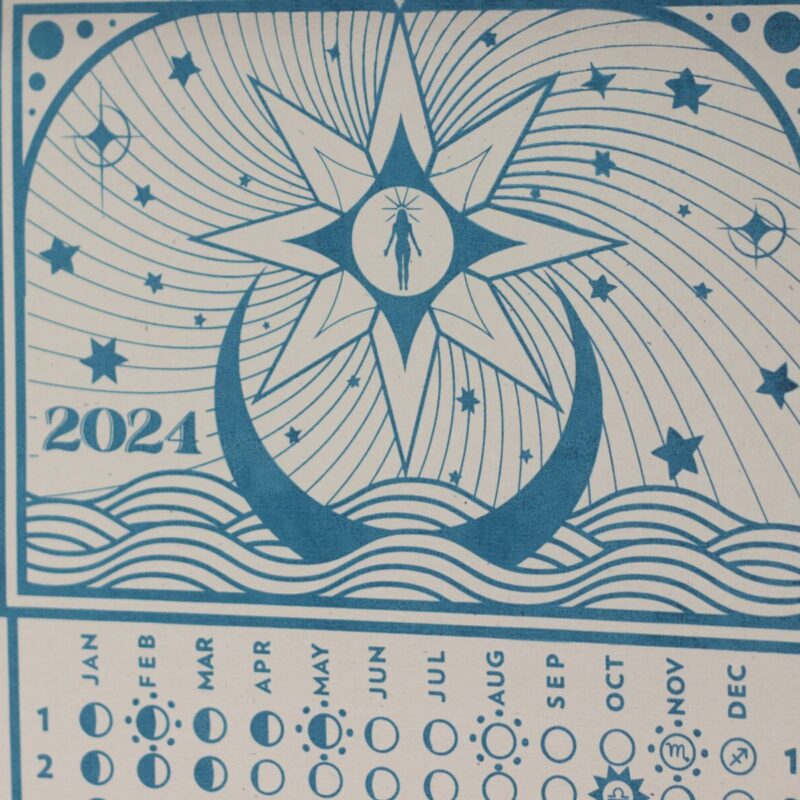 2024 LUNAR CALENDAR - Tan and Turquoise - Image 2